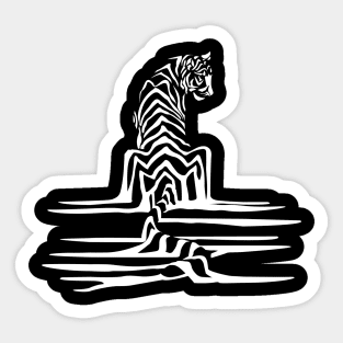 Melted Tiger Sticker